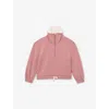 Reiss Laney Half-zip Jersey Sweatshirt 3-9 In Pink