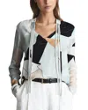 Shop Reiss Rosie Abstract Print Blouse In Black