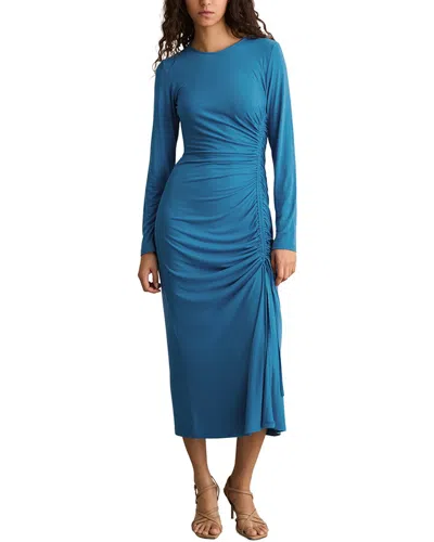 Reiss Rosie Long Sleeve Dress In Blue
