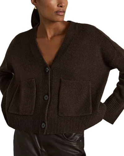 Reiss Rosie Wool & Cashmere-blend Cardigan In Brown