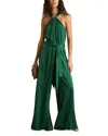 Reiss Rosin Draped Occasion Jumpsuit In Green