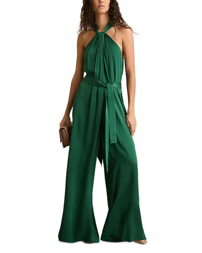 Reiss Rosin Draped Occasion Jumpsuit In Green