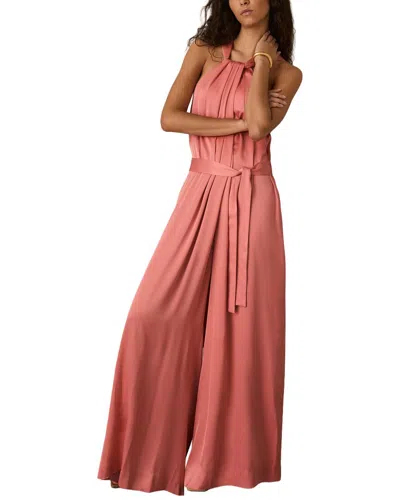 Reiss Rosin Draped Occasion Jumpsuit In Red
