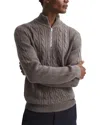 Reiss Rosso Cashmere & Wool-blend 1/2-zip Funnel Sweater