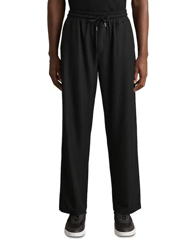 Reiss Rowden Tapered Textured Trousers In Black
