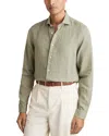 Reiss Ruban Long Sleeve Button Front Shirt In Thyme Green