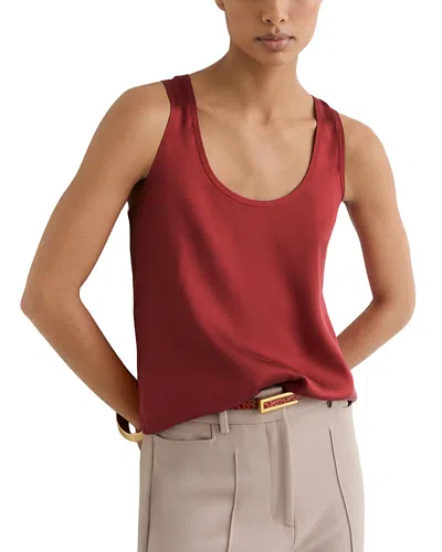 Reiss Ruby Mixed Media Cami Top In Red