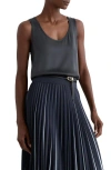 Reiss Ruby Scoop Neck Tank In Blue