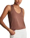 Reiss Womens Ruby Sleeveless Stretch-silk Top Mocha Brown In Brown