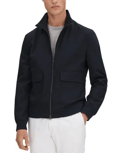 Reiss Rufu Zip Through Funn Jacket In Black