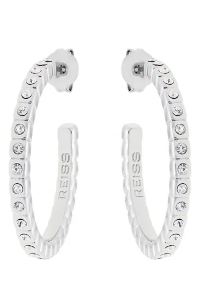 Reiss Sade Crystal Hoop Earrings