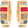 Reiss Sadie Crystal Huggie Hoop Earrings In Multi