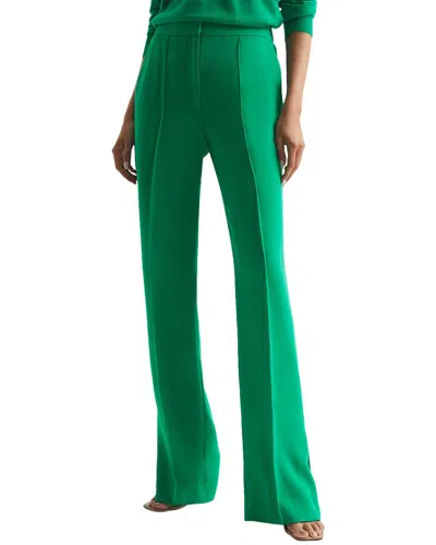Reiss Saffie Wide Leg Split Trouser In Green