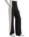 Reiss Saffron Asymmetric Wide Leg Side Stripe Trouser In Black