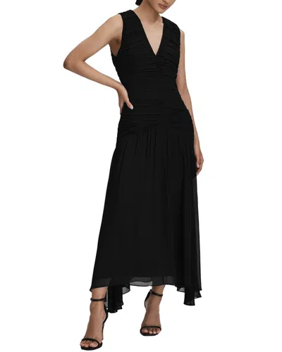 Reiss Saffy Ruched Bodycon Dress In Black
