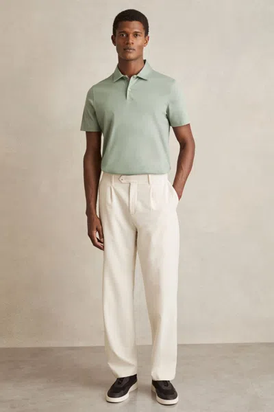 Reiss Sage Cotton Short-sleeve Polo Shirt