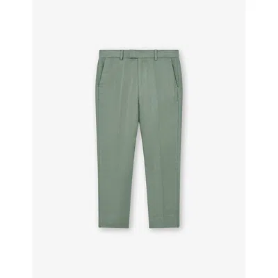 Reiss Kids' Sage Green Atlantic Tapered-leg Linen Trousers 3-9