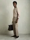 Reiss Sage Green Relaxed Drawstring Cargo Trousers