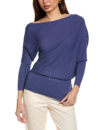 Reiss Sage Off The Shoulder Top In Blue