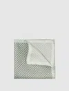 Reiss Sage Ottavio Geo Chain Detail Pocket Square In Green