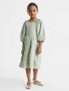 Reiss Sage Thea 4-9 Yrs Jacquard Puff Sleeve Dress
