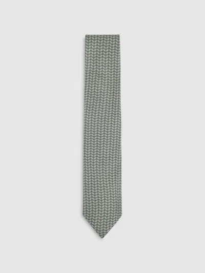 Reiss Sage Tie In Green