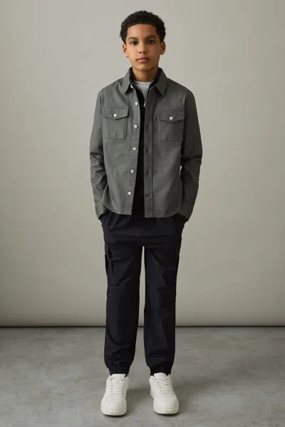 Reiss Sage Twin Pocket Textured Overshirt