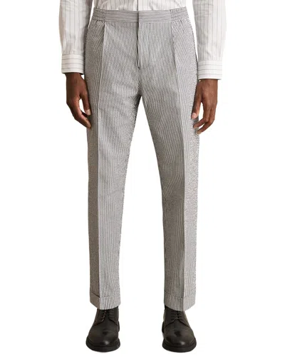 Reiss Sail Drawstring Pinstripe Trouser In Gray