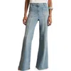 Reiss Sakura Flare Patch Pocket Jeans In Light Blue In Blue