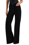 Reiss Sakura Wide Leg Jeans In Black
