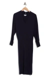 Reiss Sally Long Sleeve Midi Sweater Dress In Navy