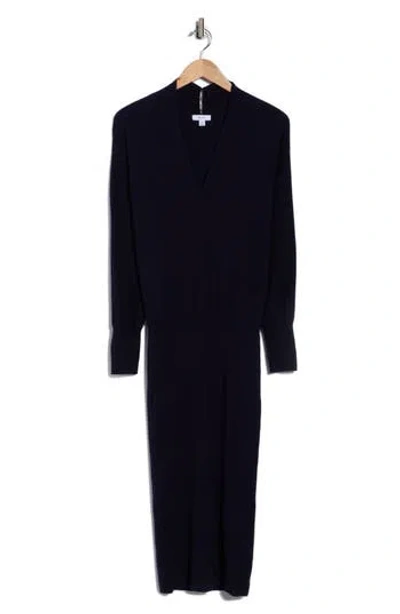 Reiss Sally Long Sleeve Sweater Dress In Blue