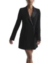 Reiss Salma Satin Lapel Tuxedo Wool-blend Mini Dress