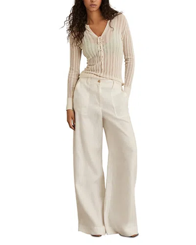 Reiss Saman Knitted Top In White