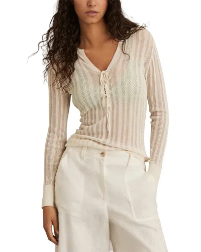 Reiss Saman Knitted Top In Neutral