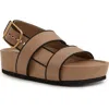 Reiss Samantha Slingback Platform Wedge Sandal In Samantha Tan