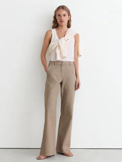 Reiss Sand Wide-leg Jeans