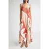Reiss Womens Cream Red Sasha Graphic-print Woven Maxi Dress In Cream/red Multi
