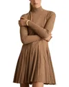 Reiss Savannah Jersey Flippy Dress In Camel