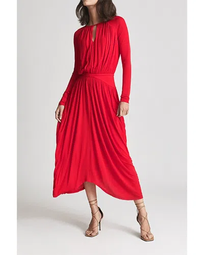Reiss Savannah Midi Dress In Red