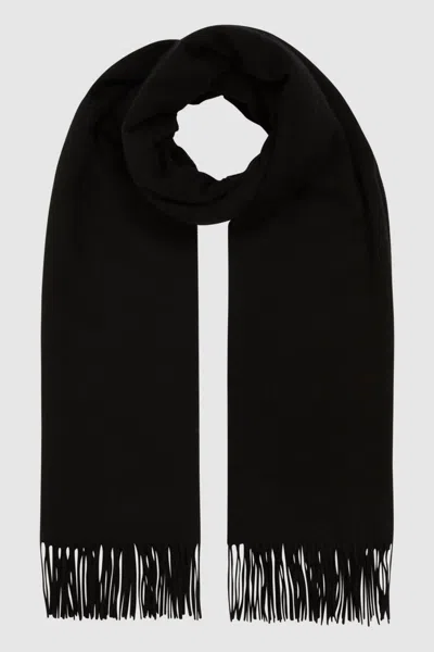 Reiss Schal Aus Kaschmirmischung In Black