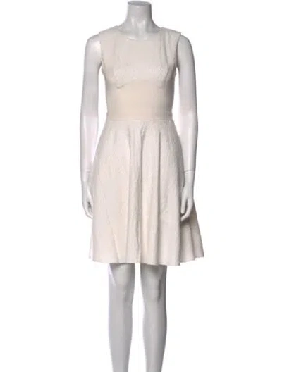 Pre-owned Reiss Scoop Neck Knee-length Dress In Gray