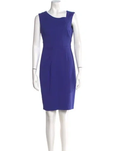 Pre-owned Reiss Scoop Neck Knee-length Dress In Purple