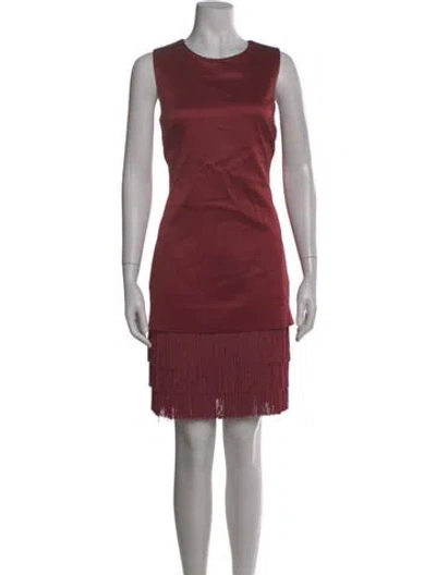Pre-owned Reiss Scoop Neck Mini Dress In Pink