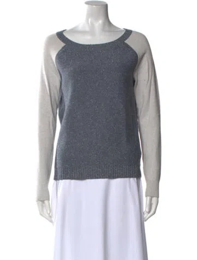 Pre-owned Reiss Scoop Neck Sweater In Blue