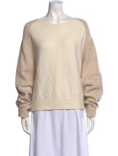 Pre-owned Reiss Scoop Neck Sweater In Neutral
