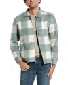 Reiss Scott Regular-fit Checked Brushed-woven Overshirt In Green