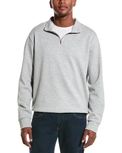 Reiss Seb Zip Neck Sweatshirt In Grey