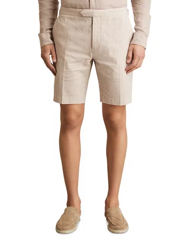 Reiss Seersucker 9.1 Shorts In Nude