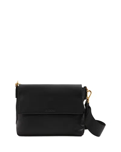 Reiss Selena - Black Selena Leather Adjustable Strap Cross-body Bag In Black